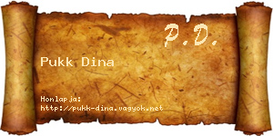 Pukk Dina névjegykártya